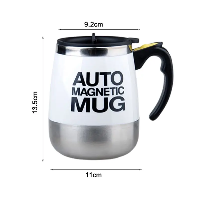 สแตนเลสสตีล Auto Self กวนแก้วกาแฟแม่เหล็กผสมสำหรับชานมช็อกโกแลตร้อนโกโก้โปรตีน