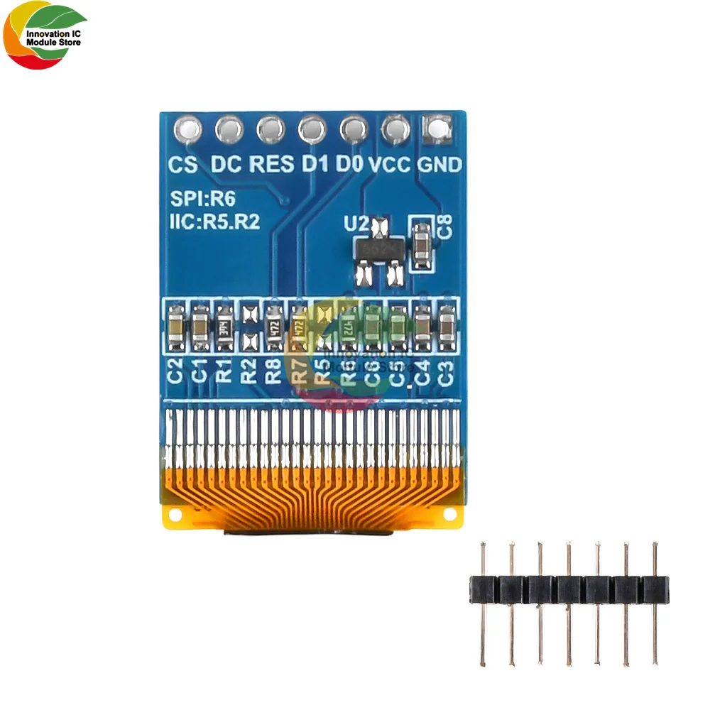 Módulo de pantalla LCD OLED de 0,66 pulgadas, 64x48, 4 pines, IIC / 7 pines, interfaz SPI I2C, para Arduino AVR STM32
