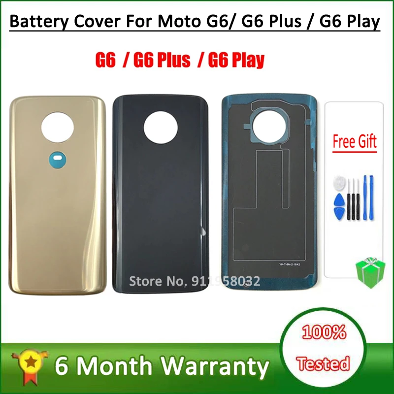 Back Cover For Motorola Moto G6 Battery Door Housing For Moto G6 Play Back Cover Housing For G6 Plus Battery Cover Replacement