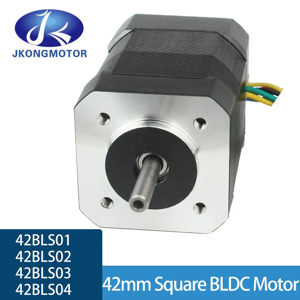 4000Rpm 24V  DC 42BLS01 42BLS02 42BLS03 42BLS04 42mm Square BLDC Motor 3-Phase 26-105W Brushless Motor with Hall-Sensor