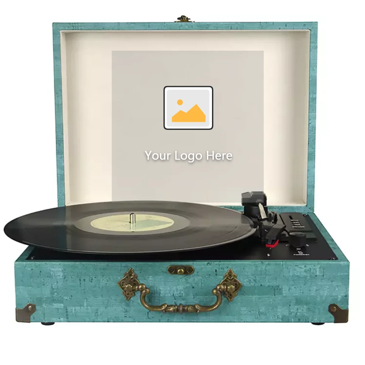 

Retro Vinyl LP Treble And Bass Adjusted Lovely Classic Suitcase Turntable Portable Record Player 33/45/78 RPM Antique PhonogrCD