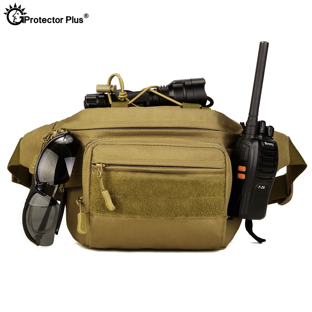 PROTECTOR PLUS Outdoor Tactical Multifunction Waist Pack Civilian Combat Camping Sport Hunting Bag Waterproof Athletic Chest bag