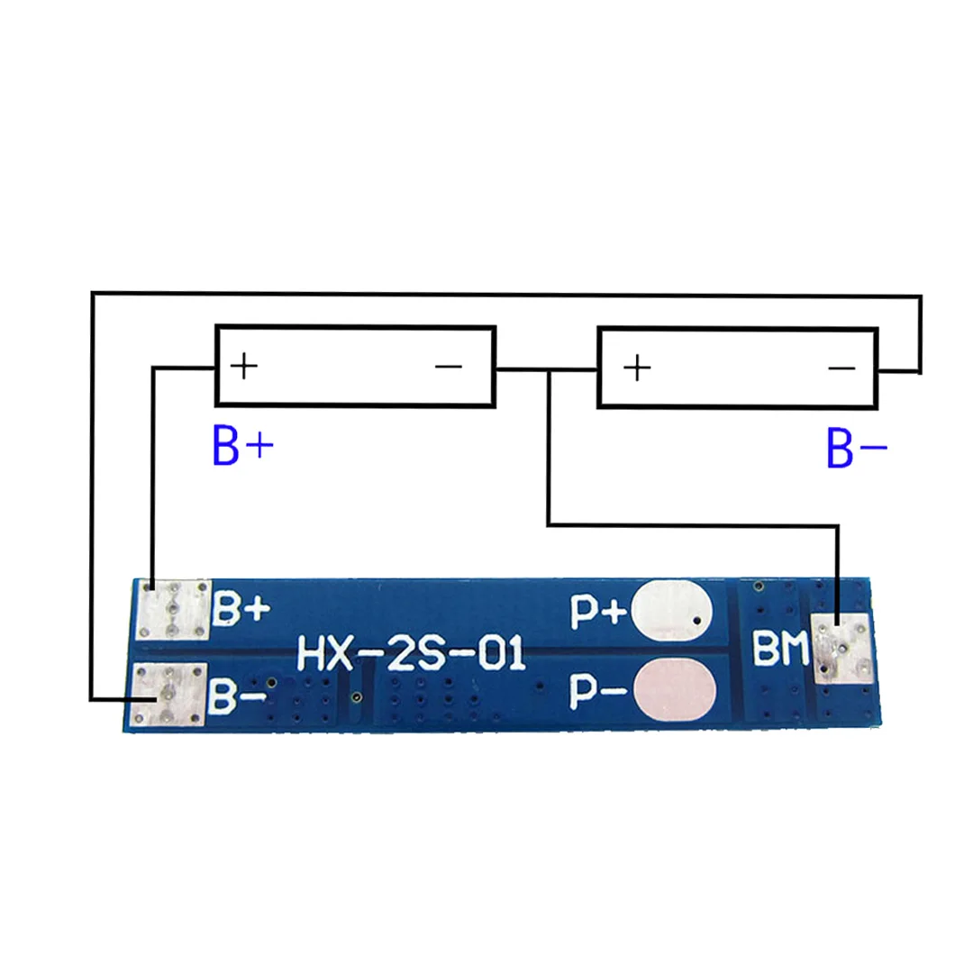 2S 7.4V Lithium Battery Protection Board 18650 Lithium Protection Board 2S 8.4V Charging 5A Current 7A Current Limit