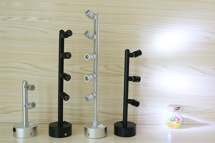 Rechargeable LED Table Pole Light Wireless Battery-Powered Jewelry Lamp Switch