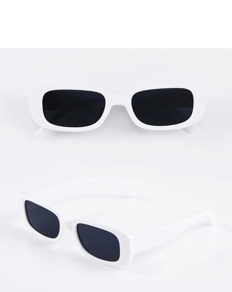 Klassische Weiße Rechteckige frauen Sonnenbrille Neue Mode Kleine Retro Marke Designer Quadrat Sonnenbrille Weibliche Dame Brillen – Detail 11
