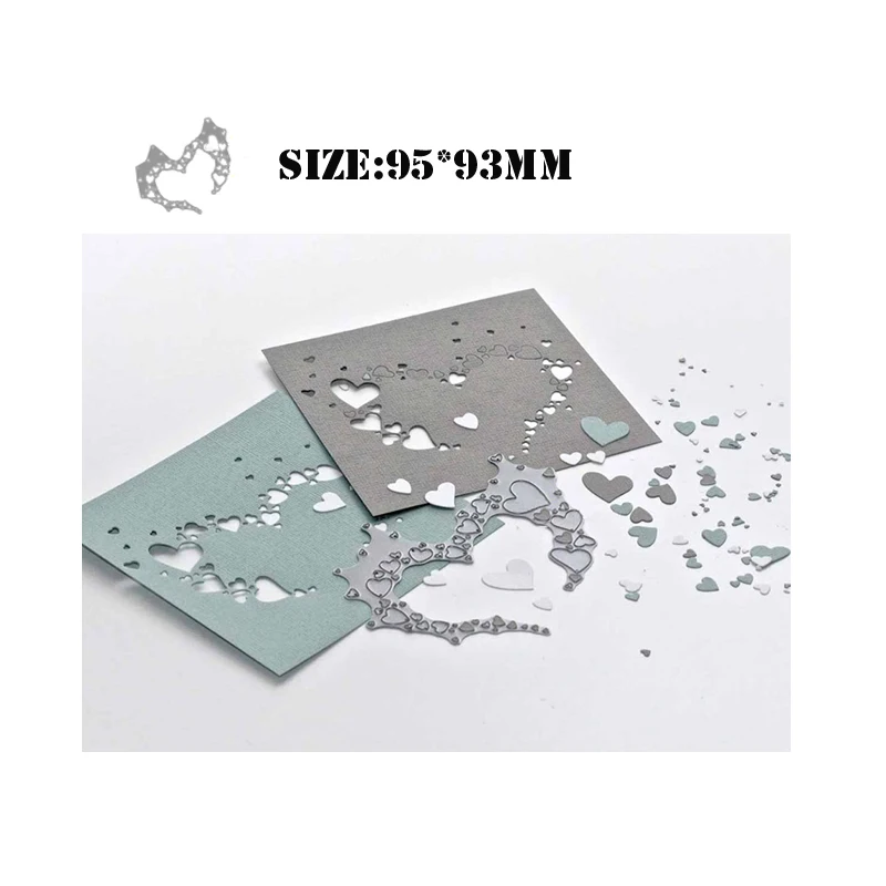 

New Metal Cutting Dies and Stamps For 2021 DIY Scrapbooking Heart Template Embossing Stencil Decorative Paper Card Craft