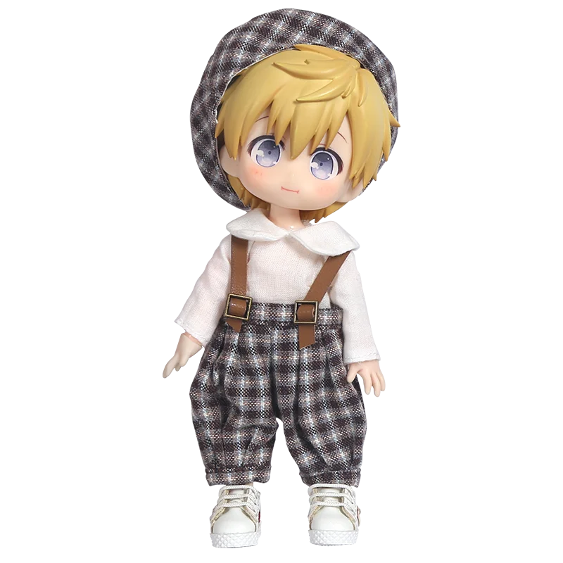 Ob11 baby clothes obitsu11 GSC clay head ymy DDF body9 plain body can wear retro lattice strap set doll clothes Doll accessories