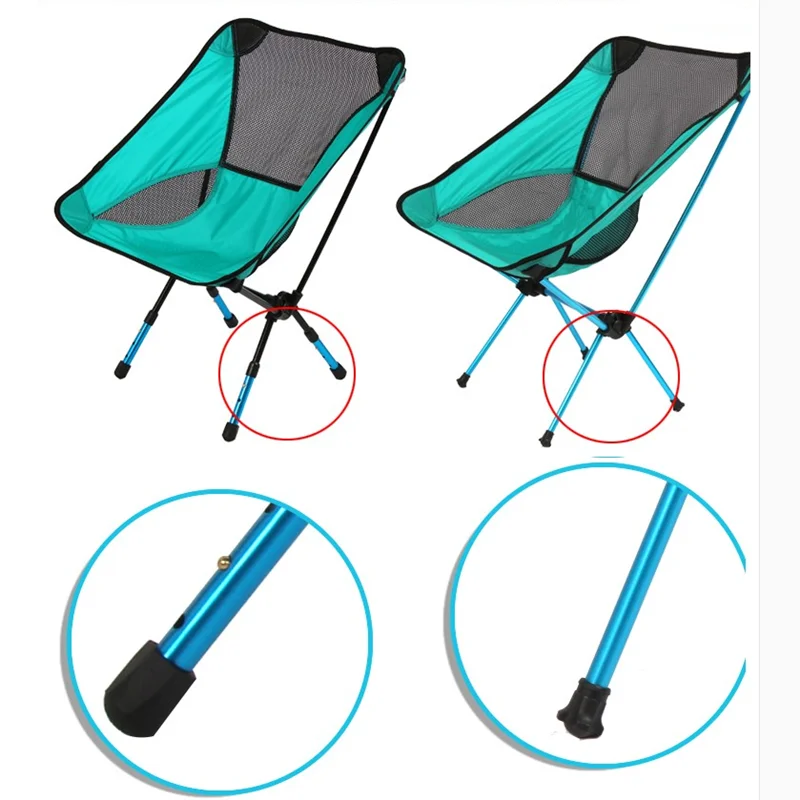 Folding Stool Portable Outdoor Chair Fishing Chair Camping Lightweight Aluminium Alloy Collapsible Armchair