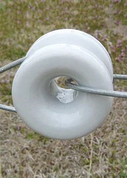 Lydite Corner Post Ceramic Insulator 10mm Inner diameter-pack of 12