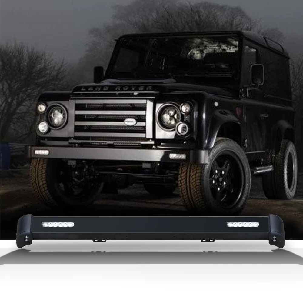 4x4 Accessories Front Bumper with led lights for Land rover Defender 90 110 bull bar Accessories Original Type Bumper