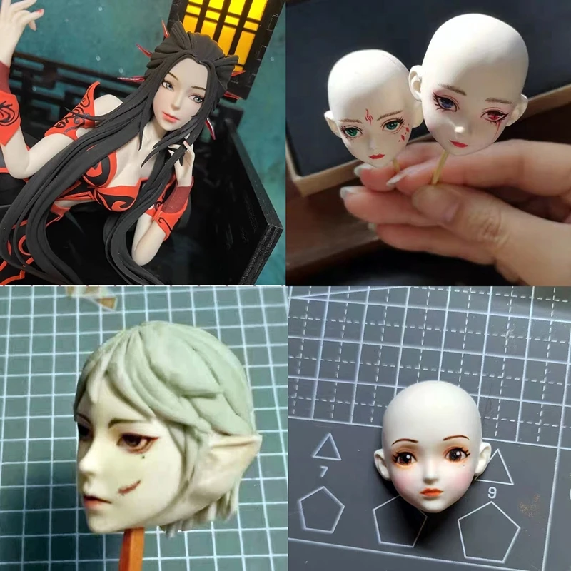 Human Face 3D Doll Epoxy Resin Mold Aromatherapy Plaster Silicone Mould DIY Crafts Ornaments Decoration Casting Tools