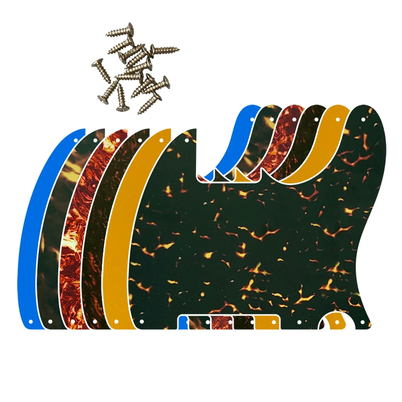 

Pleroo Guitar Parts For US Standard 5 Screw Holes 52 Year Tele Telecaster DIY Blank Guitar Pickguard Scratch Plate Flame Pattern