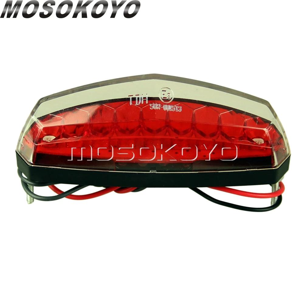 Universal Motorcycles LED Brake Running Tail Lights For Yamaha Kawasaki Suzuki ATV Quad Custom E-MARK E8  Stop Taillight