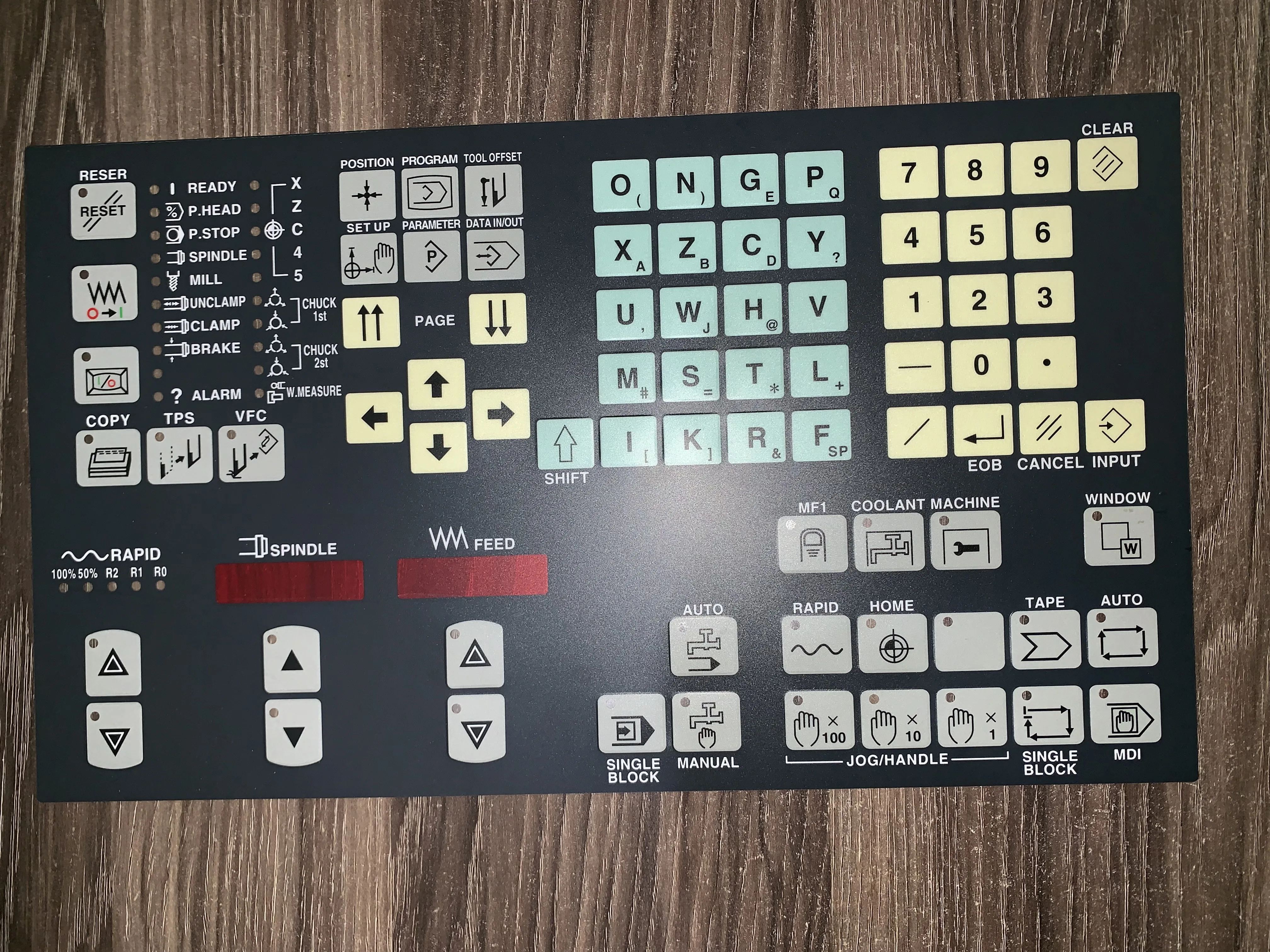 

for Mazak CNC lathe operation panel button film, machining center panel film