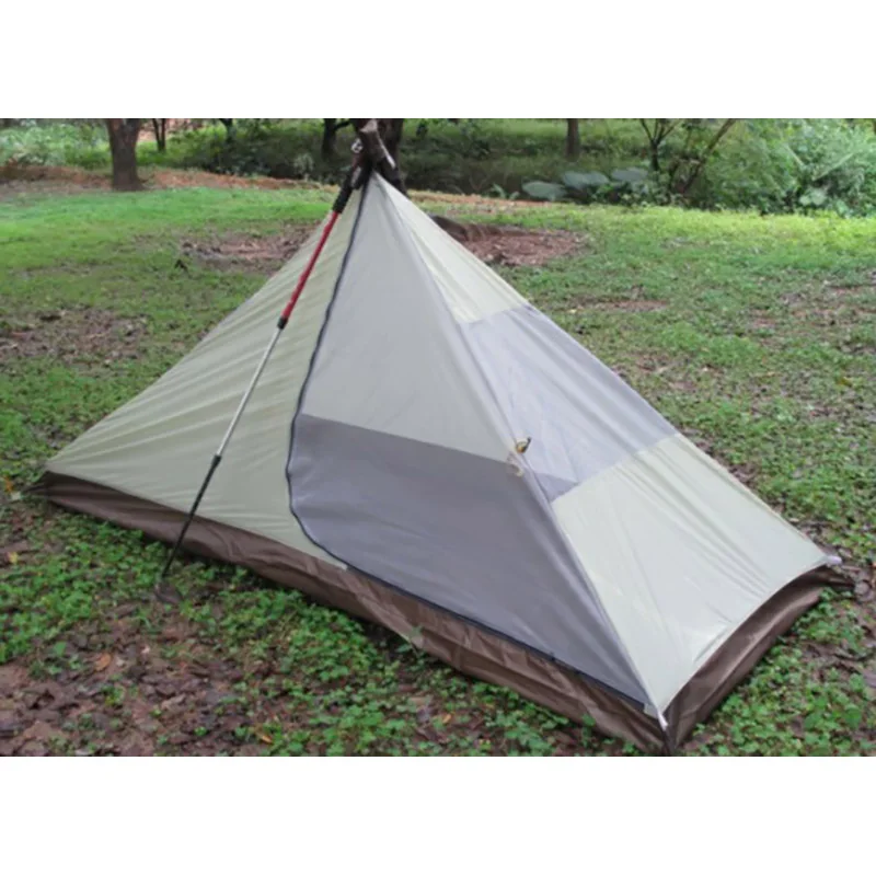 High Quality Silicon 4 season Ultralight Eisman Original Pyramid Single Rodless Lightweight Mountain Tent Single Suicide