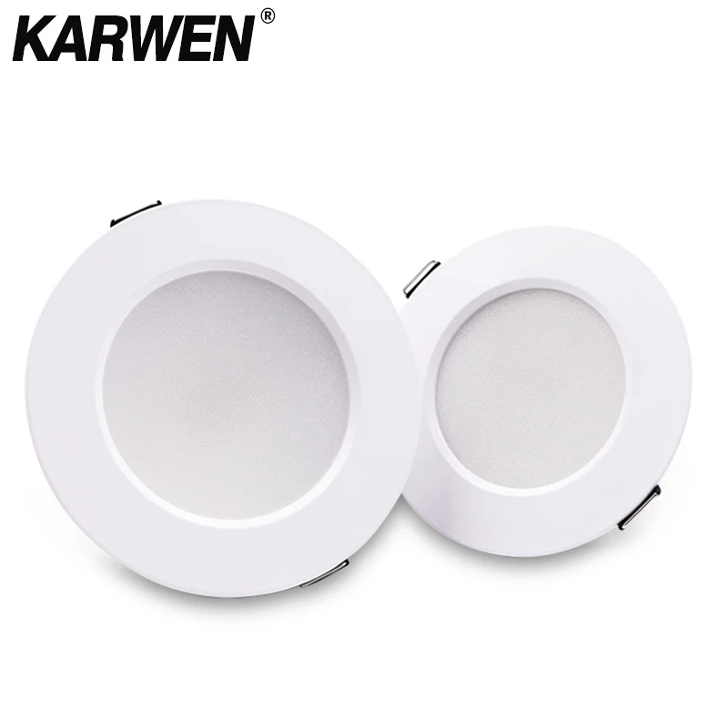 KARWEN LED Downlight 5W 7W 9W 12W 15W white body Ceiling light Cold Warm white led light AC 220V 230V 240V for Living room