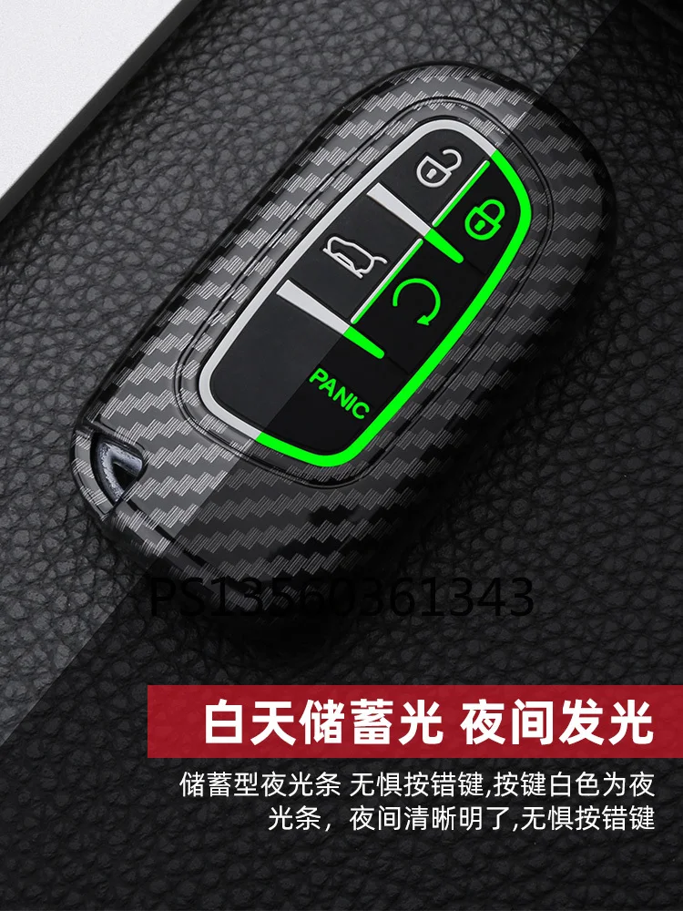 Suitable for Jeep key cover Compass COMMANDOR Cherokee Renegade Grand Cherokee car key case buckle