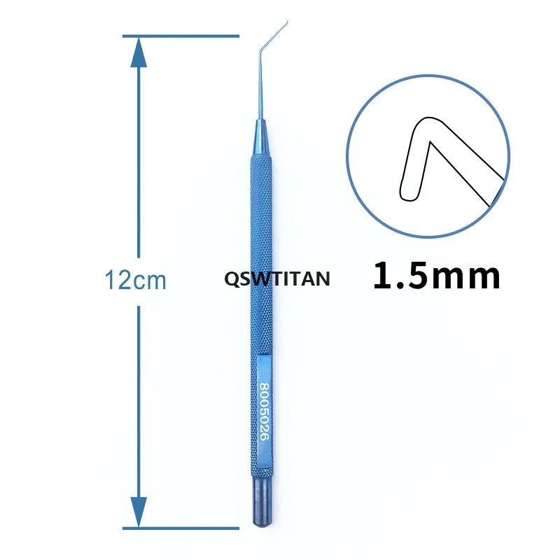 Ophthalmic Titanium instruments Phaco Chopper 4 types claw/1.25mm/1.5mm/1.95mm tip eye Veterinary  surgical Tools