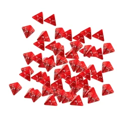 60 Pieces D4 Dice Polyhedral Set DND Board Game Tabletop RPG Red Acrylic Multi-sided Dices 4-Sided Games Dices Set