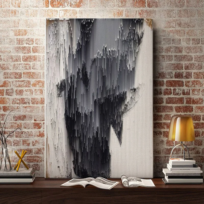 Abstract Morden Black Lines Canvas Painting Poster and Print Art Decoration Home Wall Art Picture Poster for Living Room Bedroom