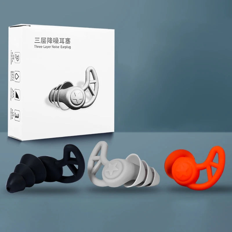 

1 пара силиконовые вкладыши Вилки In-Ear Fit 160 градусов наушники-вкладыши дизайн молчать для изучения работы спальный плавательный 40dB коэффициент "сигнал/шум"