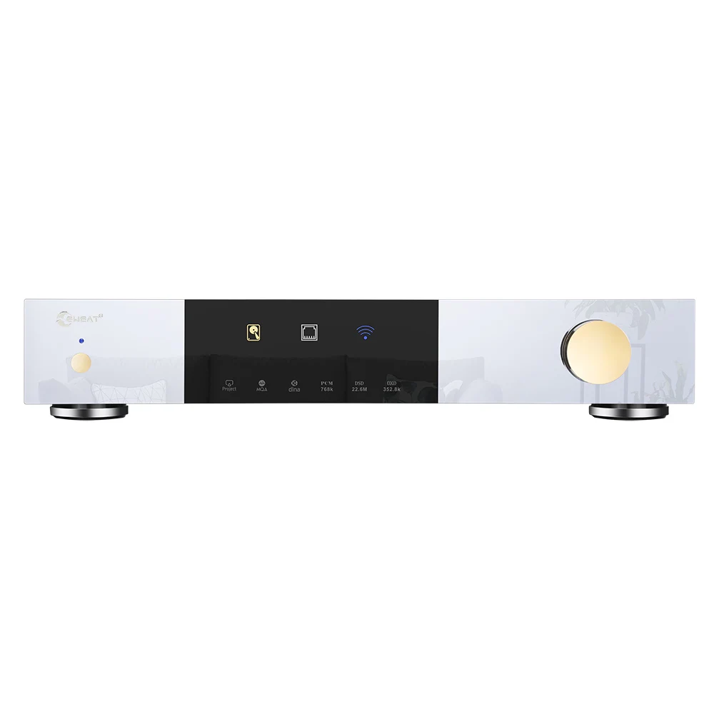 MQA Digital Audio Player VELVET SOUND EWEAT DMP30 Chrome Plated With HDD Bay XLR DSD512 PCM768 Home Theater Replace CD