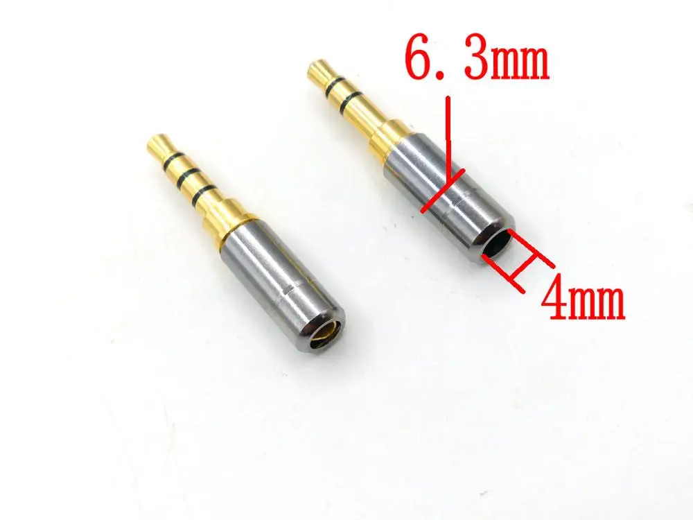 100pcs Mini 3.5mm headphone plug copper gold-plated DIY 3.5 headphone repair welding audio head