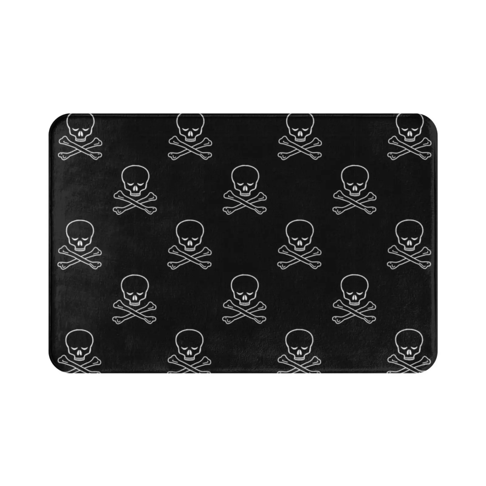 Skull Pirate Pattern Carpet Mat Rug Cushion Soft Non-Slip Skull Skulls Pirate Template Skeleton Bones