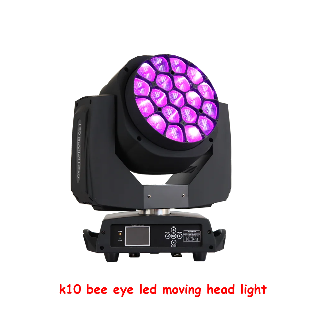 

Super Brightness Big Bee Eye 19x15w RGBW 4IN1 Zoom Beam Moving Head Light DMX512 For Stage Event Disco Bar DJ Lighting