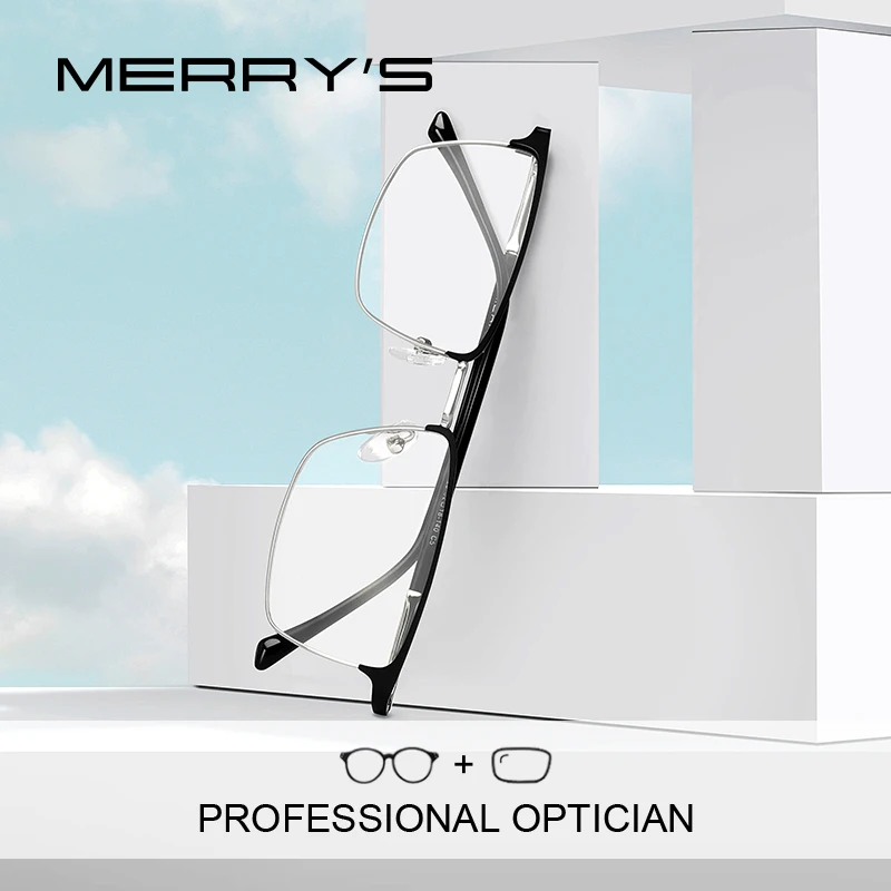 

MERRYS DESIGN Men Prescription Glasses Fashion Square Myopia Eyeglasses Male Business Style Frames Optical Glasses S2016PG