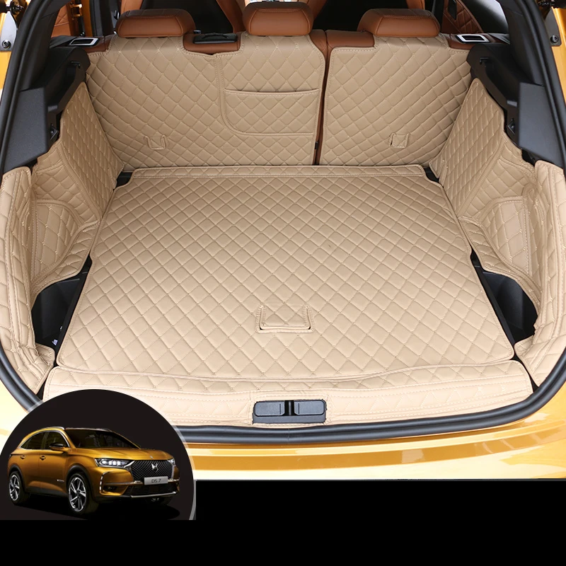 2017 leather car trunk mat cargo liner for citroen ds7 2018 2019 2020 carpet accessories interior crossback