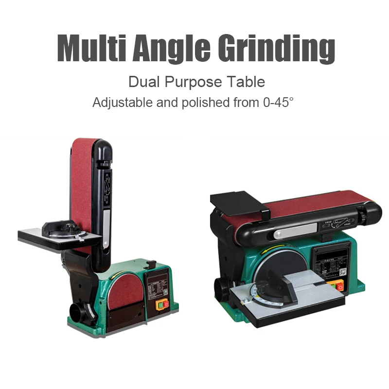 220V Multifunctional Abrasive Belt Machine 550W Desktop Electric Sanding Machine Woodworking DIY Sanding Grinding Polishing