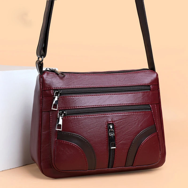 Yogodlns Vintage Umhängetasche Für Frauen PU Leder Umhängetasche Multifunktions Umhängetasche Kleine Quadratische Tasche Mama Handtasche sac – Detail 11