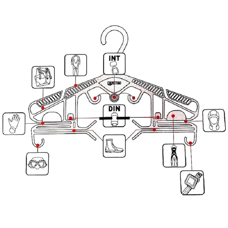 Mares 415177 Scuba Multi-Purpose Heavy Weight Duty Hanger for Holding BCD Wet Dive Wetsuit Dry suit