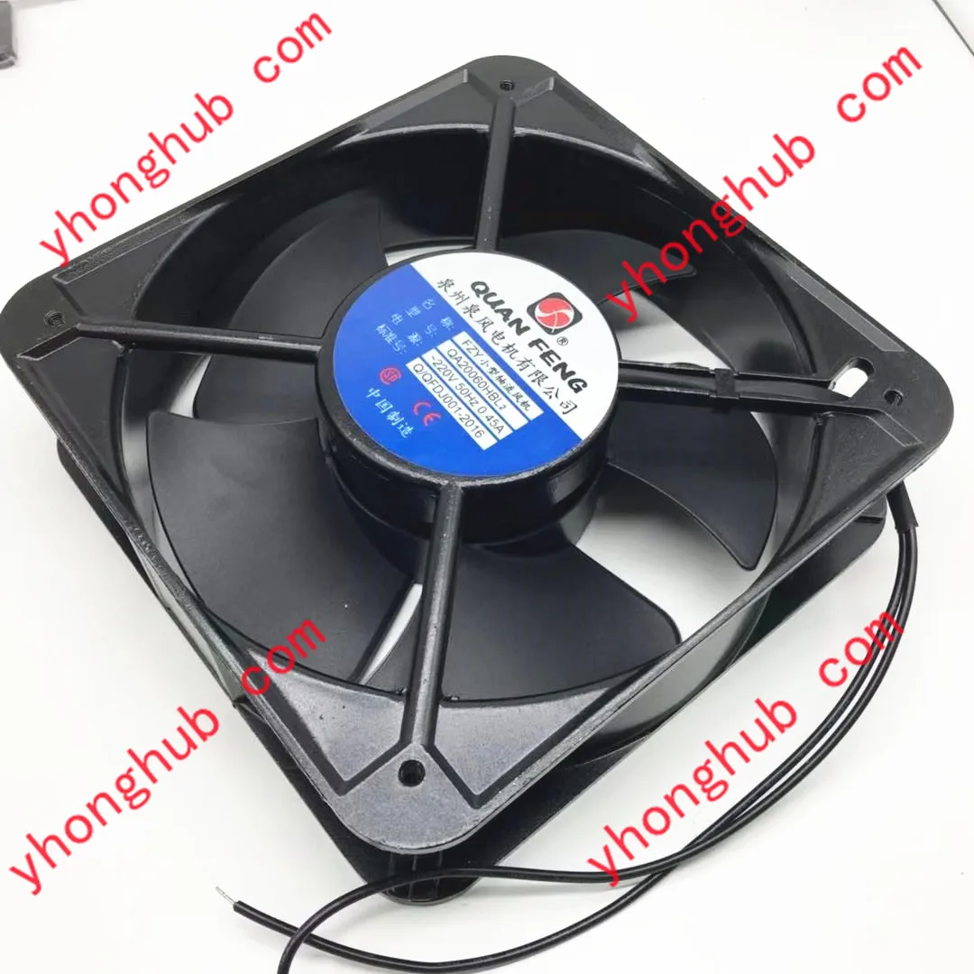 QUAN FENG QA20060HBL2 AC 220V 0.45A 200x200x60mm Server Cooling Fan