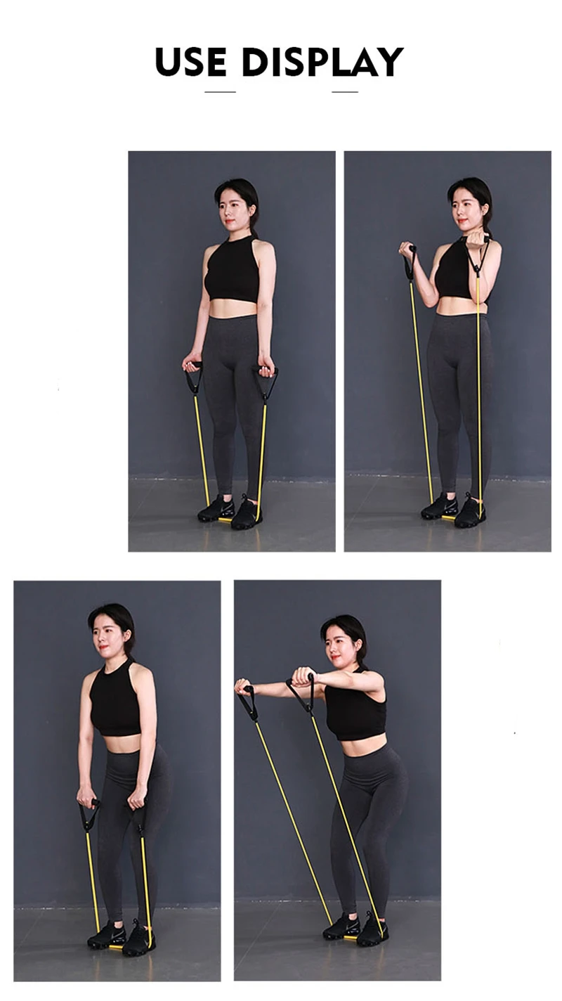 5 Levels Resistance Bands Fitness Yoga Pull Rope Rubber Expander Elastic Band Fitness Rubber Home Gym Workout Exercise Equipment