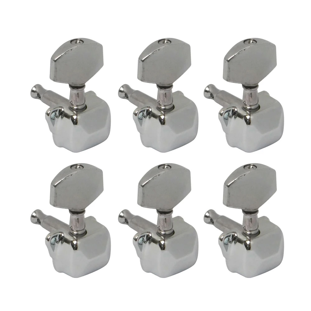 Ohello 6R x Guitar String Tuning Pegs Metal Semi-Closed Guitar String Button Tuner Machine Heads for Acoustic Electric Guitars