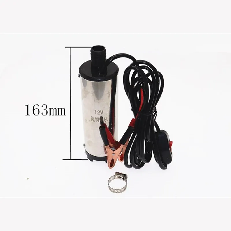 Portable Mini 12V 24V DC Electric Submersible Pump For Pumping Diesel Oil Water Aluminum Alloy Shell 12L/min Fuel Transfer Pump