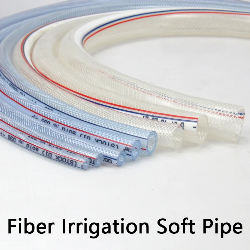 Gevlochten Versterkte Slang Gardend Irrigatie Flexibele Fiber Waterleiding Milieubescherming Pijp 1 Pcs 1M