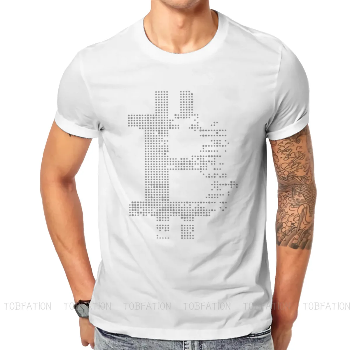 Camiseta de Bitcoin BTC XBT crytocurrency Blockchain para hombres, camiseta gris Humor de verano, Camiseta holgada de alta calidad