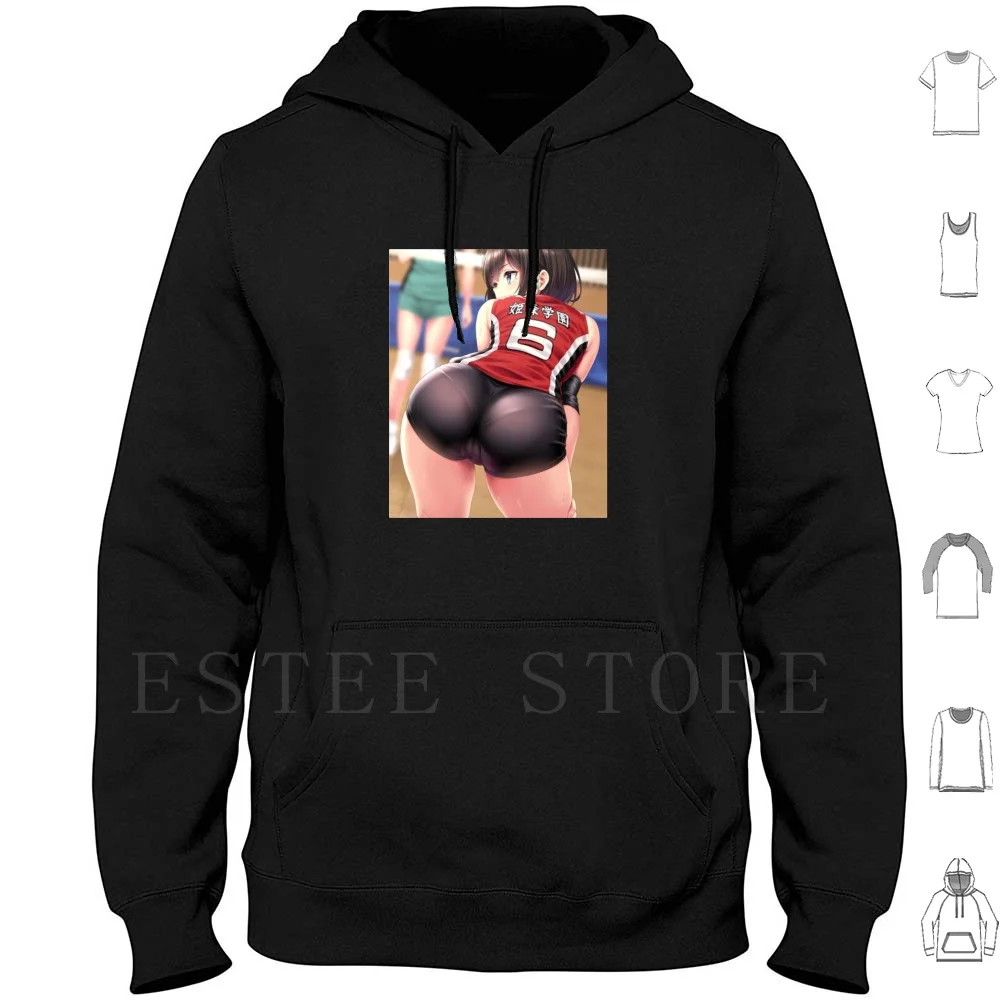 Hot Sports Girl-Hentai Hoodies Long Sleeve Hentai Ecchi Sexy Girl Anime Memes Kawaii Manga Anime Girl Death Note