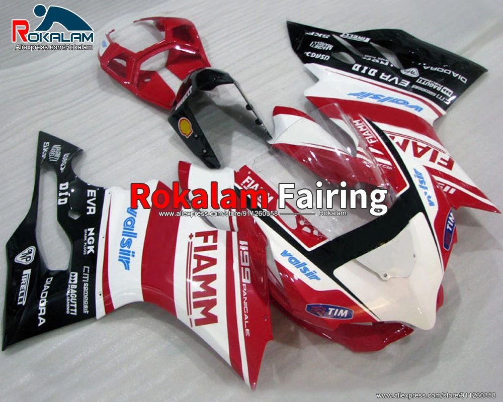 Custom Fairing For Ducati 899 1199 1199S 2012 2014 899/1199/1199S 12-14 White Black Red Motorcycle Bodywork (Injection Molding)