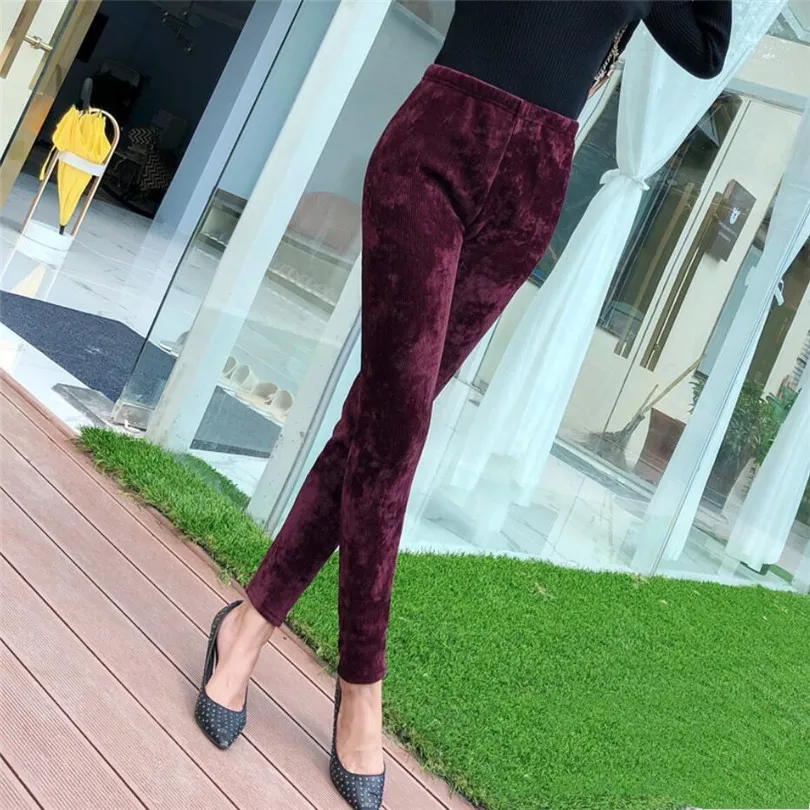 LJCUIYAO Push Up Leggings Women Legins Fitness High Waist Leggins Pencil Pants Casual Ankle-Length Elastic Soft Warm Leggings