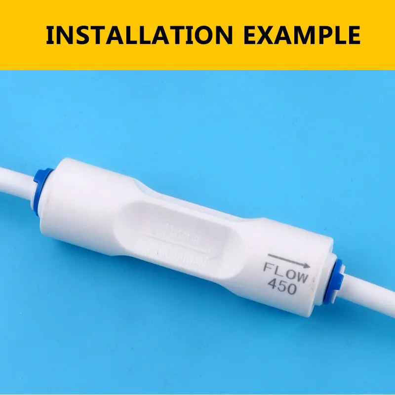 450CC Straight-through type Waste Water Flow Regulater Restrictor 1/4" OD Hose Reverse Osmosis Quick Connector Pipe Fittiing