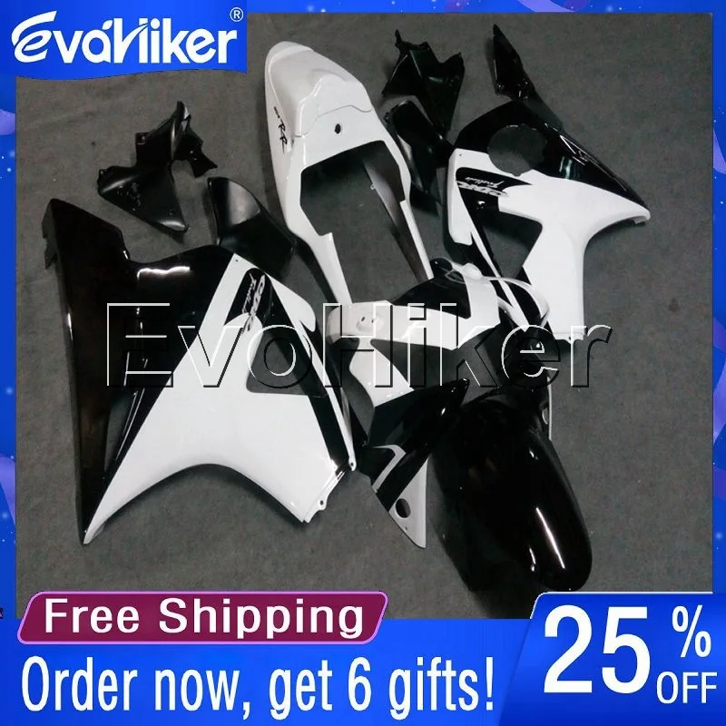 

Custom motorcycle fairing for CBR 954RR 2002 2003 Injection mold motorcycle bodywork kit black white+gifts