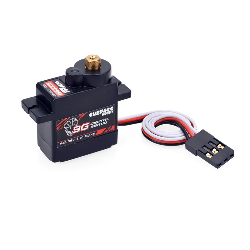 SURPASS Hobby Digital Servo para RC Avião, robô, caminhão, carro, barco, duto avião, boa qualidade, Metal Gear, 1.8kg, S0017M, 17g