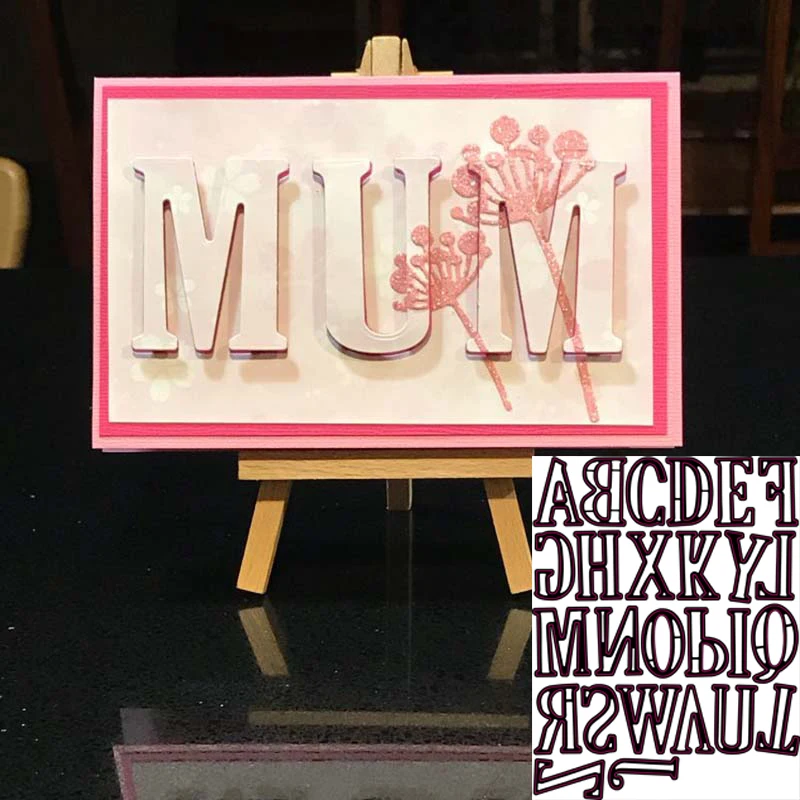 5CM 2 pollici grandi lettere dell\'alfabeto grande taglio di metallo muore stencil per fai da te Scrapbooking fai da te 26 grande alfabeto nuovo