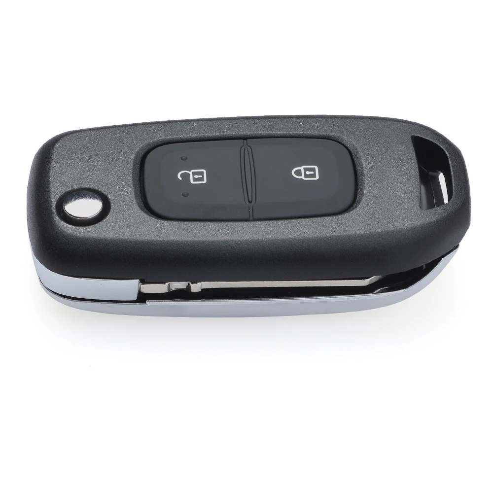 KEYECU Flip Remote Key Shell 2 Button Fob for Renault Dacia Logan 2 Logan II 2018 2019 2020 HU136 / HU56R/  VAC102 / VA2