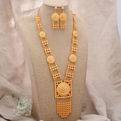 Dubai African Jewelry Sets For Women Girls Arabic Indian Jewelry Gold Color Wedding Jewelry set