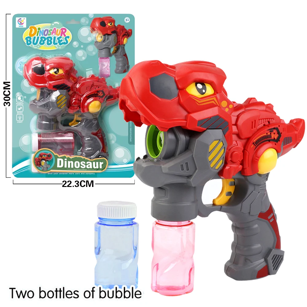 Dinosaur Bubble Machine Kids Toys Large Gatling Bubble Gun Plastic Toy Outdoor Automatic Bubbles Blower Machine Dropship